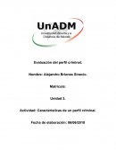 CARACTERISTICAS DEL PERFIL CRIMINAL