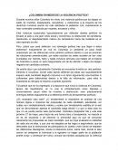 Colombia en medio de la violencia política?