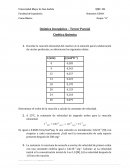 Química Inorgánica – Tercer Parcial Cinética Química