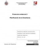 Protocolo evidencia 2: Planificación de la Enseñanza