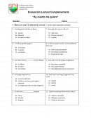 Evaluación Lectura Complementaria “Ay cuanto me quiero” s/r