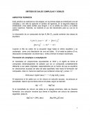 SÍNTESIS DE SALES COMPLEJAS Y DOBLES