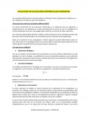 APLICACIÓN DE ECUACIONES DIFERENCIALES ORDINARIAS