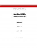 PLAN DE LA AUDITORÍA AUDITORÍA ADMINISTRATIVA “Almacenes”