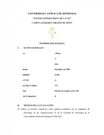 INFORME DE PSICOLOGÍA DE LAS ORGANIZACIONES. Página 1
