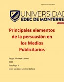 Principales elementos de la persuasión en los Medios Publicitarios