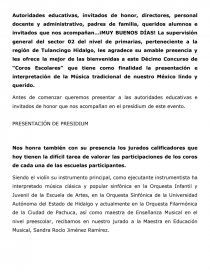 Programa encuentro de coros. Página 1