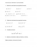TALLER CÁLCULO DERIVADAS Y SUS APLICACIONES