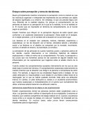 Ensayo sobre percepción y toma de decisiones