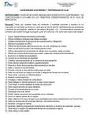 CUESTIONARIO DE INTERESES Y PREFERENCIAS DE CLUB