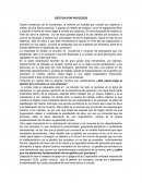 Gestion por procesos. ¿Qué importancia tiene el análisis de los procesos?