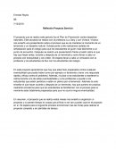 Reflexión Proyecto Servicio