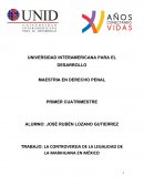 LA CONTROVERSIA DE LA LEGALIDAD DE LA MARIHUANA EN MÉXICO