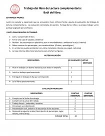Pauta de evaluacion lectura complementaria. Baúl del libro. Página 1