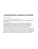 Como esta distribuida la riqueza del mundo