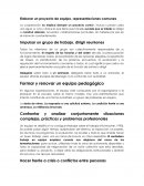 Elaborar un proyecto de equipo, representaciones comunes