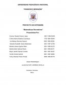 PROYECTO DE EXTENSIÓN “Matemáticas Recreativas”