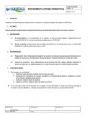 Procedimiento de accion correctiva