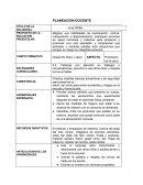 PLANEACION DOCENTE. TITULO DE LA SECUENCIA: SOY UN NIÑO SALUDABLE