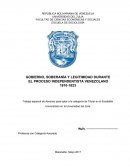 GOBIERNO, SOBERANÍA Y LEGITIMIDAD DURANTE EL PROCESO INDEPENDENTISTA VENEZOLANO