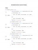 IMPLEMENTACIÓN DE CASOS DE PRUEBA