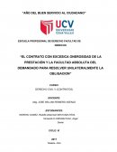 Contrato con excesica onerosidad de la prestación y la facultad absoluta del demandado