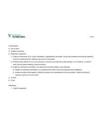 Procedimiento, Cadena de suministros. Página 1