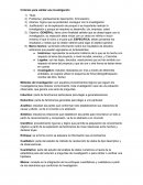 Criterios para validar una investigación