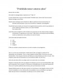 Resumen "Prohibido tener catorce años"