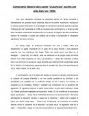 Comentario literario del cuento “Ausencias” escrito por Aida Bahr en (1996)