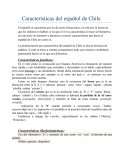 Caracteristicas del español de chile