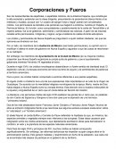 Corporaciones y Fueros