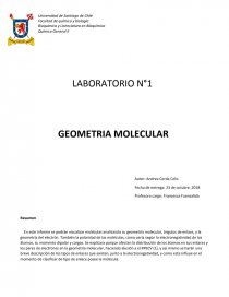 LABORATORIO N°1 GEOMETRIA MOLECULAR. Página 1