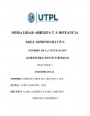 Administracion de empresas Practicum 1 Informe final