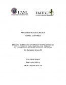 ENSAYO SOBRE LAS TEORÍAS QUE UTILIZAN LA ARGUMENTACIÓN JURÍDICA