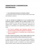 Administracion y fundamentacion epistemologica