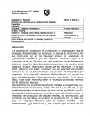La velocidad en la conducción del impulso nervioso