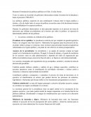 Resumen Formulación de políticas públicas en Chile