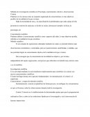 Métodos de investigación científica en Psicología: experimental, selectivo, observacional