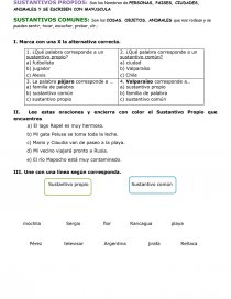 Sustantivos. Página 1