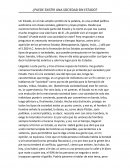 ¿Puede existir una sociedad sin Estado?