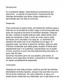 Experimento densidades que tienen sustancias