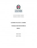 ECONOMIA APLICADA AL TURISMO: “VARIABLES MACROECONOMICAS