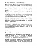 EL PROCESO DE ADMINISTRATIVO
