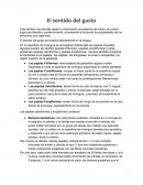 El sentido del gusto