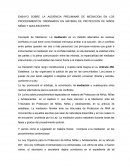 ENSAYO SOBRE LA AUDIENCIA PRELIMINAR DE MEDIACION EN LOS PROCEDIMIENTOS ORDINARIOS EN MATERIA DE PROTECCION DE NIÑOS NIÑAS Y ADOLESCENTES