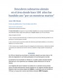 Actividad integradora 4 el resumen Descubren submarino alemán