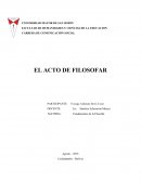 El acto de filosofar