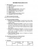 INFORME PSICOLÓGICO N°01