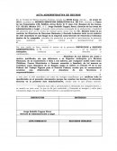 Acta administrativa: Abandono de trabajo